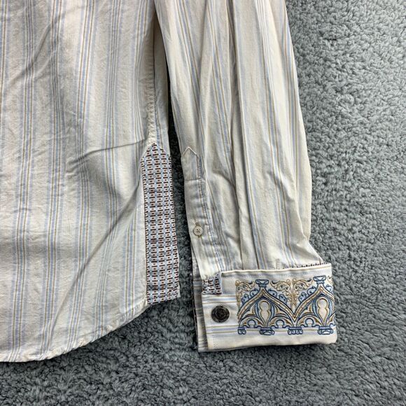 Men's English Laundry Medium Shirt Long Sleeve Button Front Cotton Embroidered - Picture 8 of 12